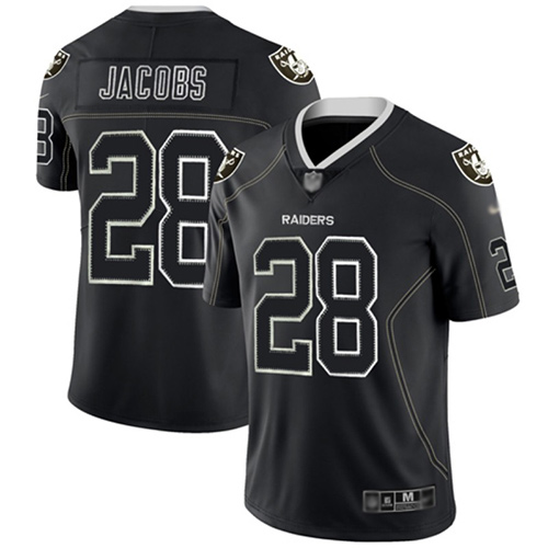 Men Oakland Raiders Limited Lights Out Black Josh Jacobs Jersey NFL Football #28 Rush Jersey->oakland raiders->NFL Jersey